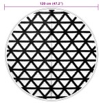 vidaXL Covor de exterior, ARAKIL negru, Ø120 cm, PP vidaXL Covor de exterior, ARAKIL negru, Ø120 cm, PP
