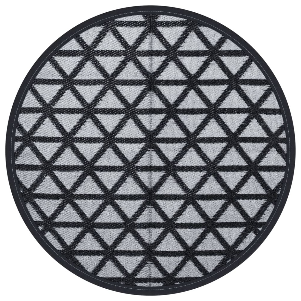 vidaXL Covor de exterior, ARAKIL negru, Ø160 cm, PP
