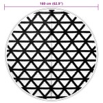 vidaXL Covor de exterior, ARAKIL negru, Ø160 cm, PP vidaXL Covor de exterior, ARAKIL negru, Ø160 cm, PP