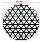 vidaXL Covor de exterior, ARAKIL negru, Ø200 cm, PP vidaXL Covor de exterior, ARAKIL negru, Ø200 cm, PP