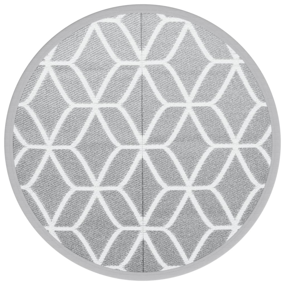 vidaXL Covor de exterior, ARAKIL gri, Ø120 cm, PP