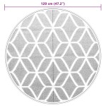 vidaXL Covor de exterior, ARAKIL gri, Ø120 cm, PP vidaXL Covor de exterior, ARAKIL gri, Ø120 cm, PP