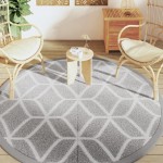 vidaXL Covor de exterior, ARAKIL gri, Ø200 cm, PP vidaXL Covor de exterior, ARAKIL gri, Ø200 cm, PP