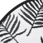 vidaXL Covor de exterior, ARAKIL alb și negru, Ø200 cm, PP