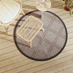 vidaXL Covor de exterior, ARAKIL maro, Ø120 cm, PP vidaXL Covor de exterior, ARAKIL maro, Ø120 cm, PP