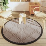 vidaXL Covor de exterior, ARAKIL maro, Ø160 cm, PP vidaXL Covor de exterior, ARAKIL maro, Ø160 cm, PP