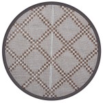 vidaXL Covor de exterior, ARAKIL maro, Ø200 cm, PP vidaXL Covor de exterior, ARAKIL maro, Ø200 cm, PP