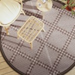 vidaXL Covor de exterior, ARAKIL maro, Ø200 cm, PP vidaXL Covor de exterior, ARAKIL maro, Ø200 cm, PP
