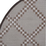 vidaXL Covor de exterior, ARAKIL maro, Ø200 cm, PP vidaXL Covor de exterior, ARAKIL maro, Ø200 cm, PP