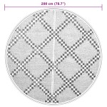 vidaXL Covor de exterior, ARAKIL maro, Ø200 cm, PP vidaXL Covor de exterior, ARAKIL maro, Ø200 cm, PP