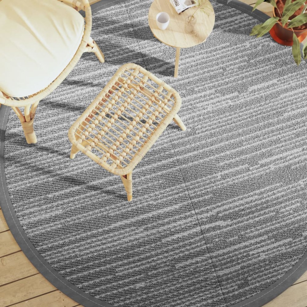 vidaXL Covor de exterior, ARAKIL gri, Ø200 cm, PP