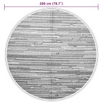 vidaXL Covor de exterior, ARAKIL gri, Ø200 cm, PP vidaXL Covor de exterior, ARAKIL gri, Ø200 cm, PP