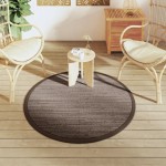 vidaXL Covor de exterior, ARAKIL maro, Ø120 cm, PP vidaXL Covor de exterior, ARAKIL maro, Ø120 cm, PP