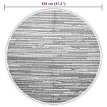 vidaXL Covor de exterior, ARAKIL maro, Ø120 cm, PP vidaXL Covor de exterior, ARAKIL maro, Ø120 cm, PP