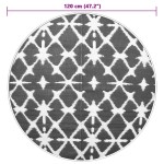vidaXL Covor de exterior, ARAKIL albastru și alb, Ø120 cm, PP vidaXL Covor de exterior, ARAKIL albastru și alb, Ø120 cm, PP