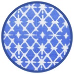 vidaXL Covor de exterior, ARAKIL albastru și alb, Ø160 cm, PP vidaXL Covor de exterior, ARAKIL albastru și alb, Ø160 cm, PP