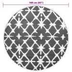 vidaXL Covor de exterior, ARAKIL albastru și alb, Ø160 cm, PP vidaXL Covor de exterior, ARAKIL albastru și alb, Ø160 cm, PP