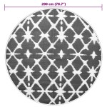vidaXL Covor de exterior, ARAKIL albastru și alb, Ø200 cm, PP vidaXL Covor de exterior, ARAKIL albastru și alb, Ø200 cm, PP