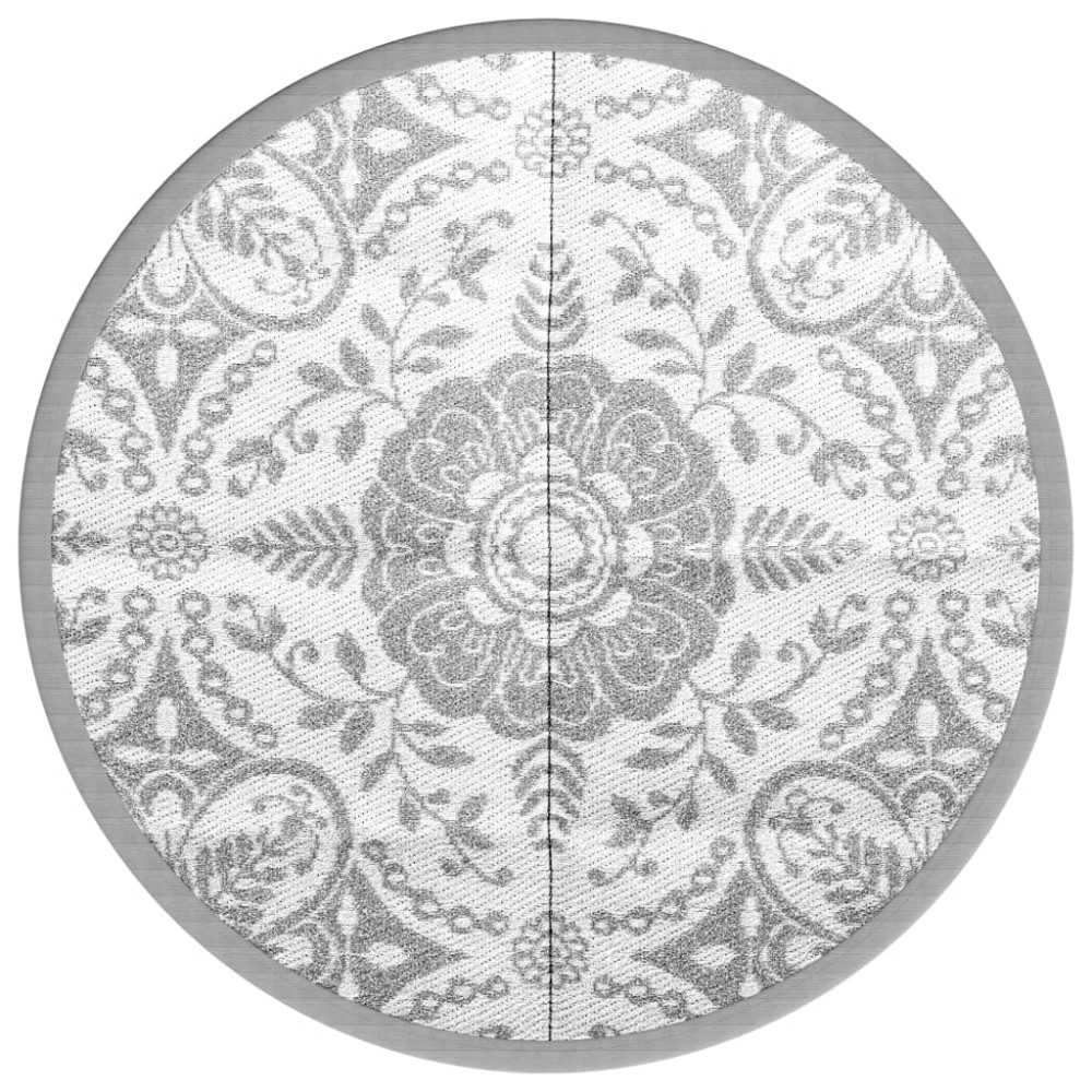vidaXL Covor de exterior, ARAKIL gri deschis, Ø120 cm, PP