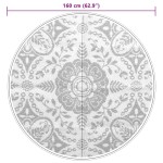 vidaXL Covor de exterior, ARAKIL gri deschis, Ø160 cm, PP vidaXL Covor de exterior, ARAKIL gri deschis, Ø160 cm, PP