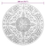 vidaXL Covor de exterior, ARAKIL gri deschis, Ø200 cm, PP vidaXL Covor de exterior, ARAKIL gri deschis, Ø200 cm, PP