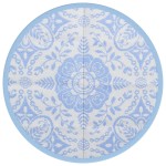 vidaXL Covor de exterior, ARAKIL bleu, Ø120 cm, PP vidaXL Covor de exterior, ARAKIL bleu, Ø120 cm, PP