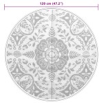 vidaXL Covor de exterior, ARAKIL bleu, Ø120 cm, PP vidaXL Covor de exterior, ARAKIL bleu, Ø120 cm, PP