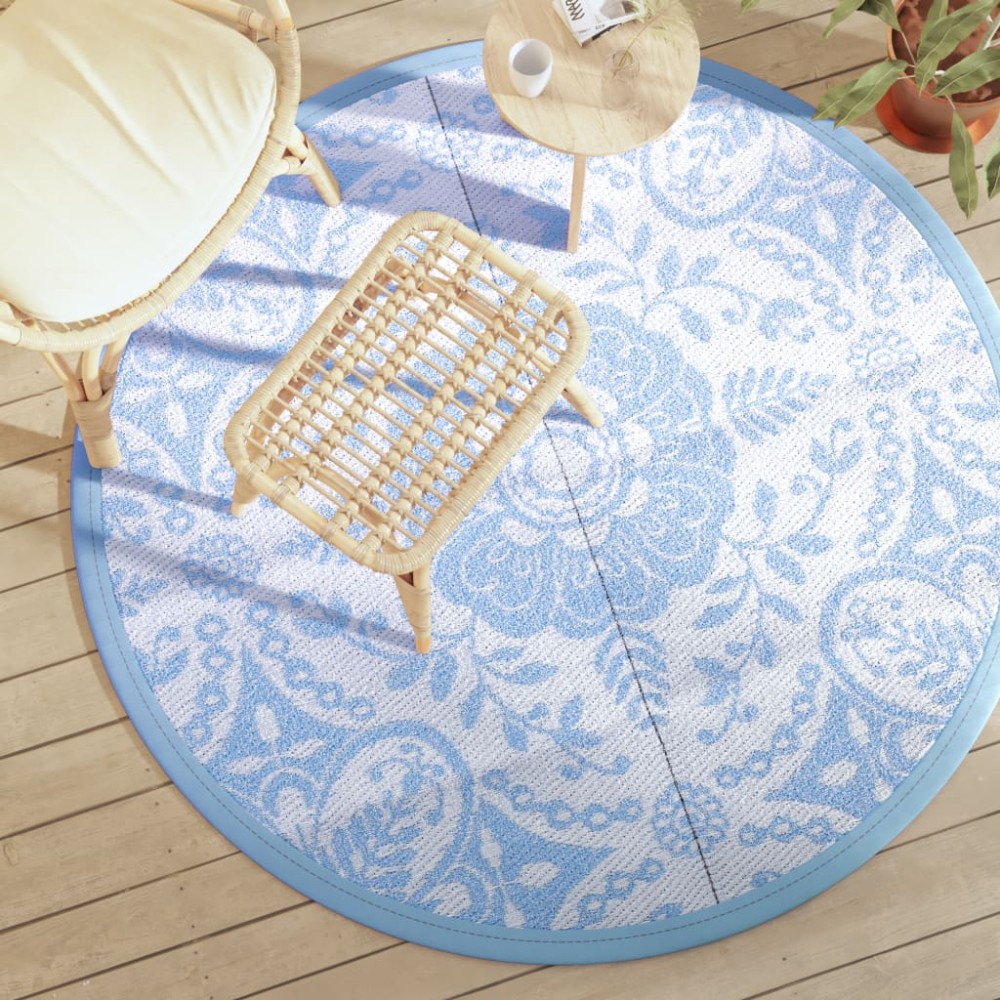 vidaXL Covor de exterior, ARAKIL bleu, Ø160 cm, PP
