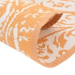 vidaXL Covor de exterior, ARAKIL portocaliu și alb, Ø200 cm, PP vidaXL Covor de exterior, ARAKIL portocaliu și alb, Ø200 cm, PP