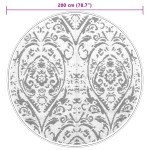 vidaXL Covor de exterior, ARAKIL portocaliu și alb, Ø200 cm, PP vidaXL Covor de exterior, ARAKIL portocaliu și alb, Ø200 cm, PP