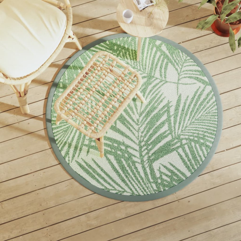 vidaXL Covor de exterior, ARAKIL verde, Ø120 cm, PP