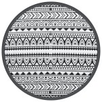 vidaXL Covor de exterior, ARAKIL negru, Ø120 cm, PP vidaXL Covor de exterior, ARAKIL negru, Ø120 cm, PP
