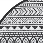 vidaXL Covor de exterior, ARAKIL negru, Ø120 cm, PP vidaXL Covor de exterior, ARAKIL negru, Ø120 cm, PP