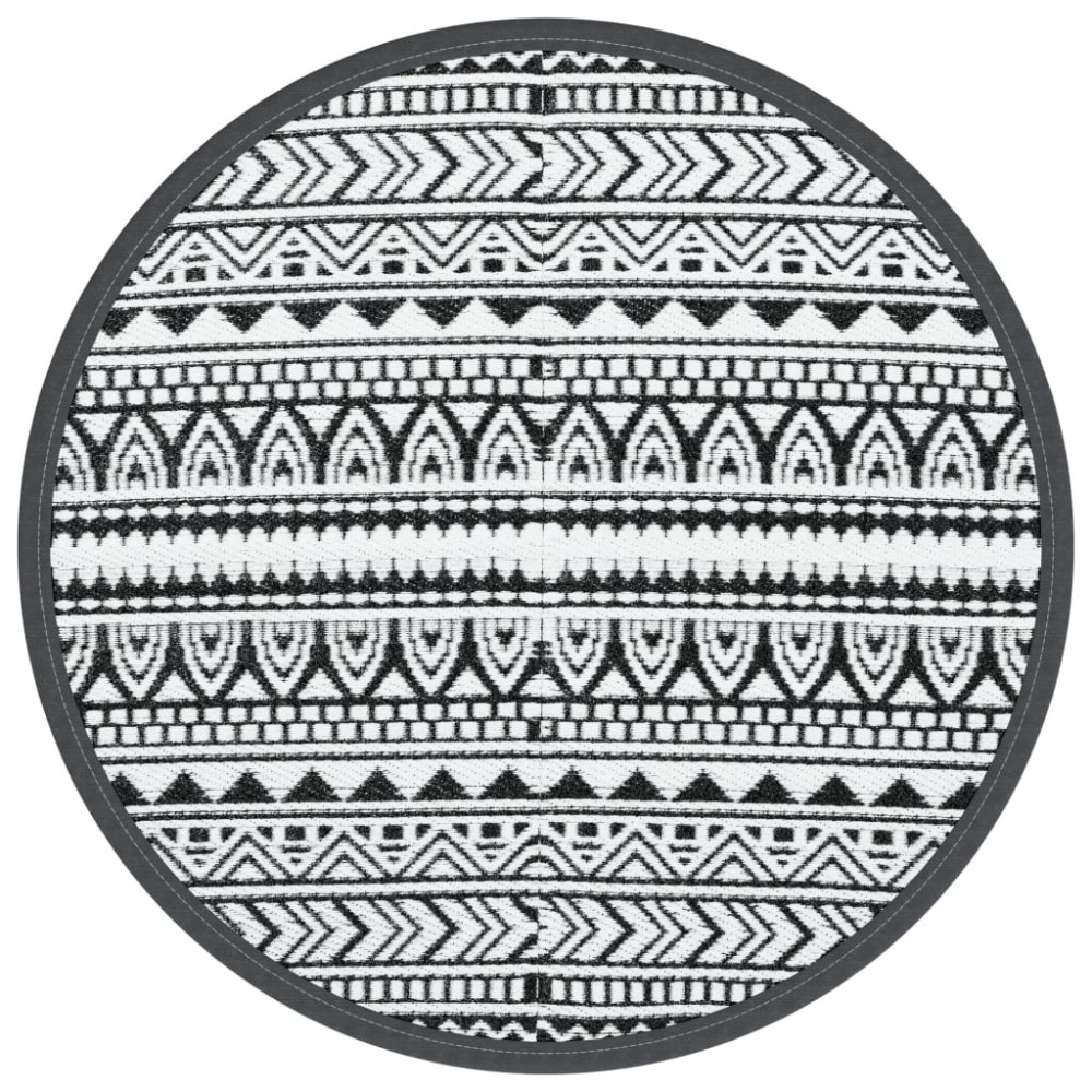 vidaXL Covor de exterior, ARAKIL negru, Ø200 cm, PP