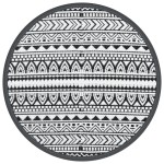 vidaXL Covor de exterior, ARAKIL negru, Ø200 cm, PP vidaXL Covor de exterior, ARAKIL negru, Ø200 cm, PP