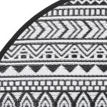 vidaXL Covor de exterior, ARAKIL negru, Ø200 cm, PP vidaXL Covor de exterior, ARAKIL negru, Ø200 cm, PP