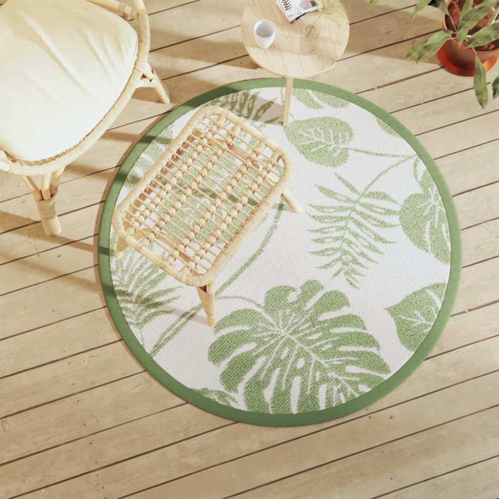 vidaXL Covor de exterior, ARAKIL verde, Ø120 cm, PP