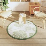 vidaXL Covor de exterior, ARAKIL verde, Ø120 cm, PP vidaXL Covor de exterior, ARAKIL verde, Ø120 cm, PP