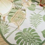vidaXL Covor de exterior, ARAKIL verde, Ø200 cm, PP vidaXL Covor de exterior, ARAKIL verde, Ø200 cm, PP