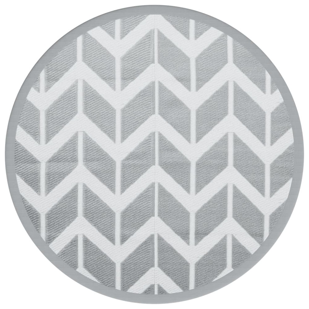vidaXL Covor de exterior, ARAKIL gri, Ø120 cm, PP