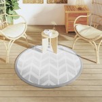 vidaXL Covor de exterior, ARAKIL gri, Ø120 cm, PP vidaXL Covor de exterior, ARAKIL gri, Ø120 cm, PP