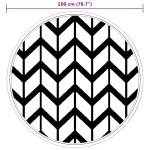 vidaXL Covor de exterior, ARAKIL gri, Ø200 cm, PP vidaXL Covor de exterior, ARAKIL gri, Ø200 cm, PP