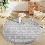 vidaXL Covor de exterior, ARAKIL gri, Ø160 cm, PP vidaXL Covor de exterior, ARAKIL gri, Ø160 cm, PP