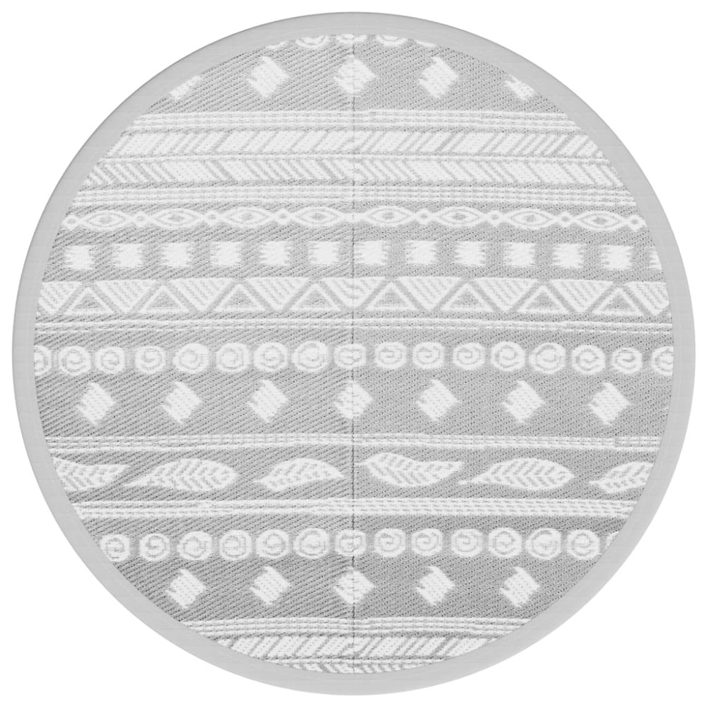 vidaXL Covor de exterior, ARAKIL gri, Ø200 cm, PP