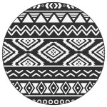 vidaXL Covor de exterior, ARAKIL negru, Ø120 cm, PP