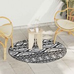 vidaXL Covor de exterior, ARAKIL negru, Ø120 cm, PP