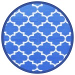 vidaXL Covor de exterior, ARAKIL albastru, Ø200 cm, PP vidaXL Covor de exterior, ARAKIL albastru, Ø200 cm, PP