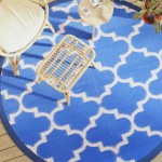 vidaXL Covor de exterior, ARAKIL albastru, Ø200 cm, PP vidaXL Covor de exterior, ARAKIL albastru, Ø200 cm, PP