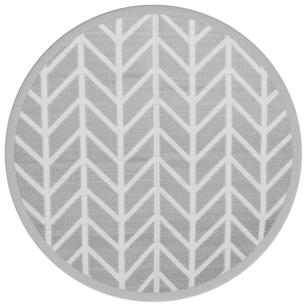 vidaXL Covor de exterior, ARAKIL gri, Ø120 cm, PP