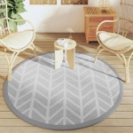 vidaXL Covor de exterior, ARAKIL gri, Ø160 cm, PP